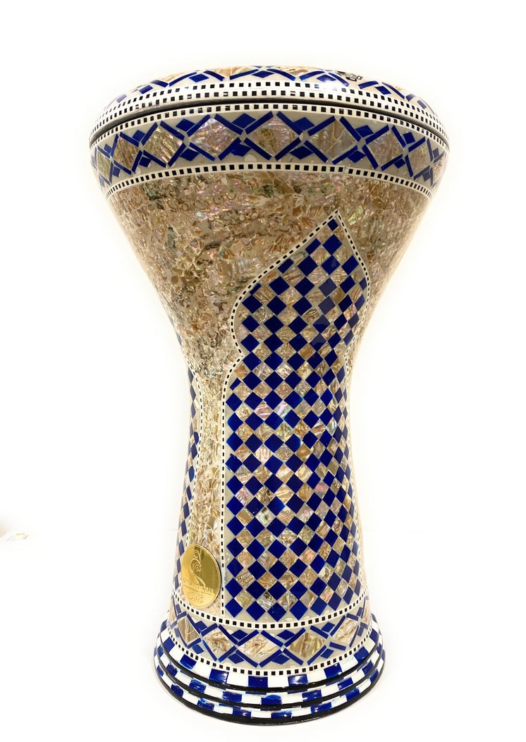 17" Gawharet El Fan Egyptian handmade Mother of pearl Darbuka Drum (Tabla Doumbek) Model: PCDW009