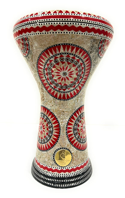 17" Gawharet El Fan Egyptian handmade Mother of pearl Darbuka Drum (Tabla Doumbek) Model: PCDW012