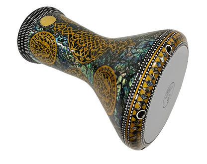 17" Gawharet El Fan Premium Blue Mother of pearl  Darbuka Doumbek - PCDB004