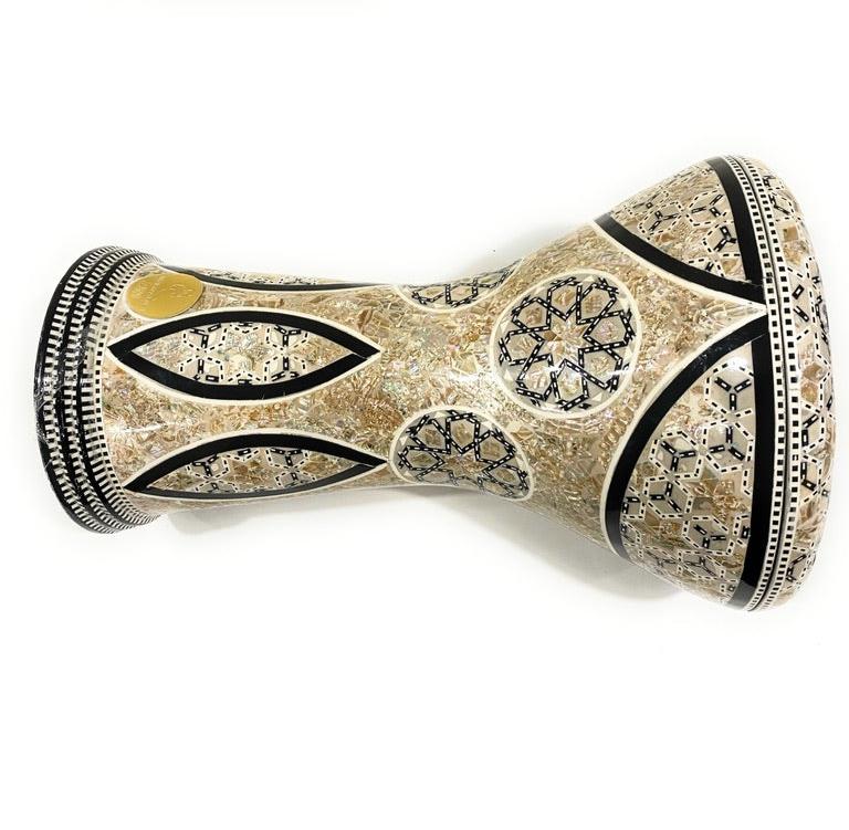 17" Gawharet El Fan Egyptian Handmade Mother of Pearl Darbuka Drum (Tabla Doumbek) Model: PCDW005