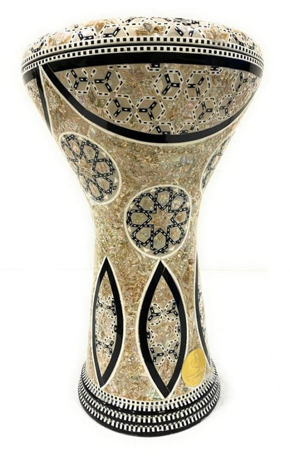 17" Gawharet El Fan Egyptian Handmade Mother of Pearl Darbuka Drum (Tabla Doumbek) Model: PCDW005