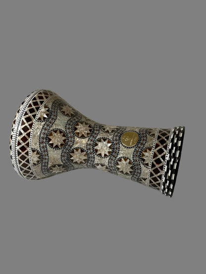 17" Gawharet El Fan  Egyptian handmade Mother of pearl Darbuka Drum (Tabla Doumbek) Model: PCDW006