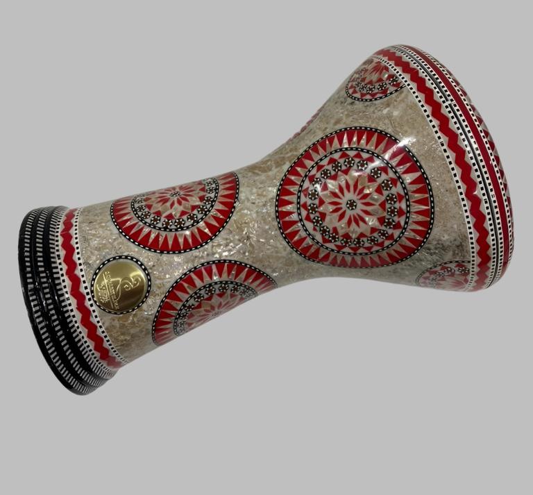 17" Gawharet El Fan Egyptian handmade Mother of pearl Darbuka Drum (Tabla Doumbek) Model: PCDW012