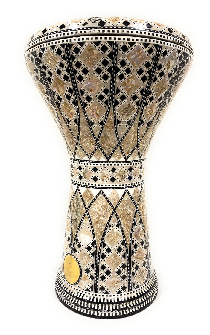 17" Gawharet El Fan  Egyptian handmade Mother of pearl Darbuka Drum (Tabla Doumbek) Model: PCDW002