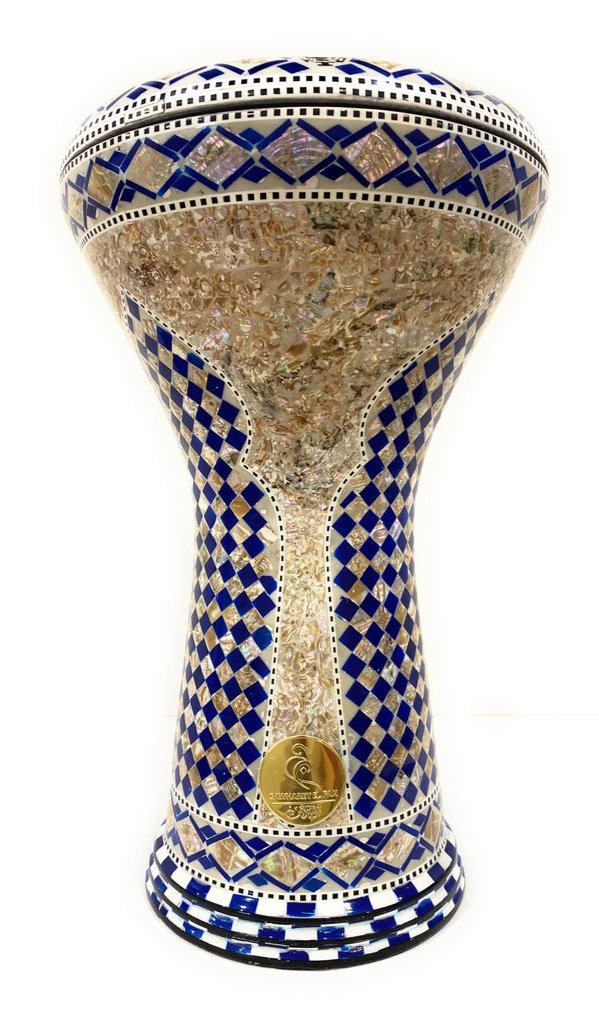 17" Gawharet El Fan Egyptian handmade Mother of pearl Darbuka Drum (Tabla Doumbek) Model: PCDW009