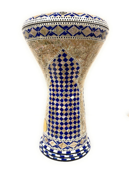 17" Gawharet El Fan Egyptian handmade Mother of pearl Darbuka Drum (Tabla Doumbek) Model: PCDW009