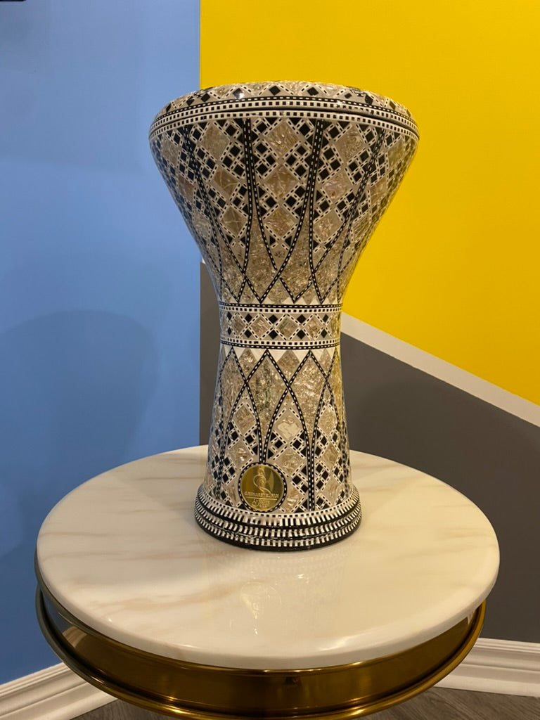 18.5" Sombaty Gawharet El Fan Mother of pearl Sombaty Darbuka Doumbek -PCDS004