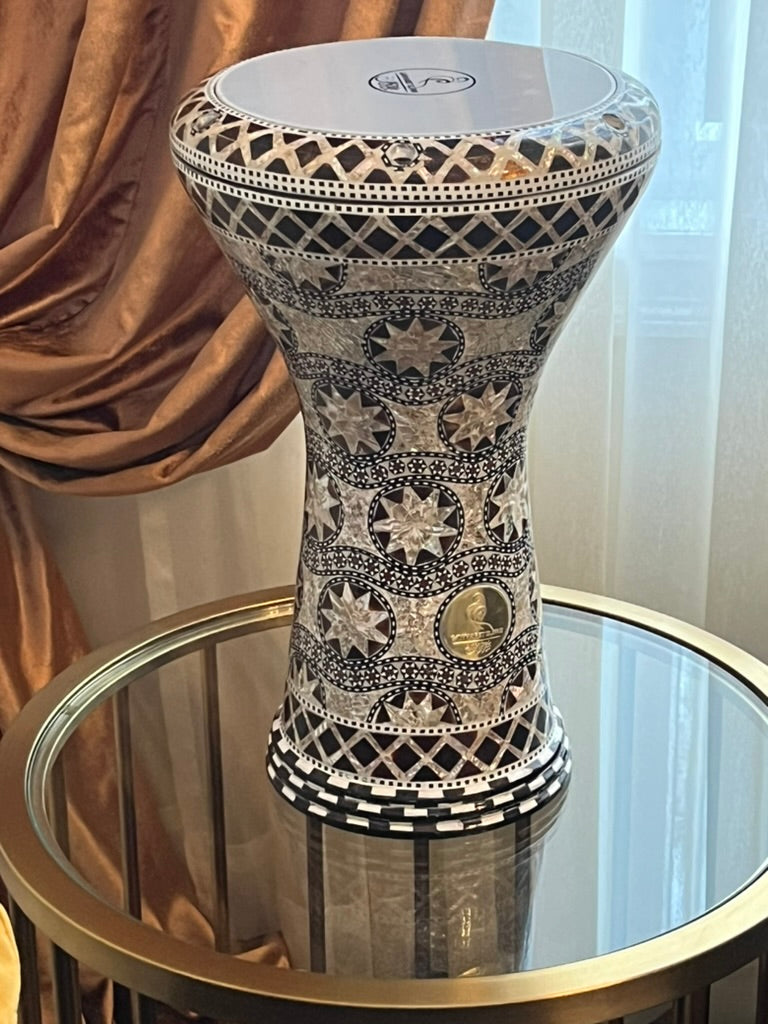 17" Gawharet El Fan  Egyptian handmade Mother of pearl Darbuka Drum (Tabla Doumbek) Model: PCDW006