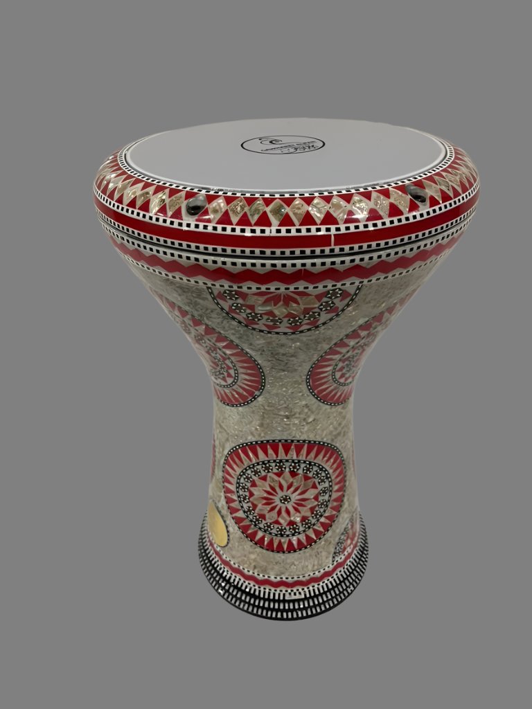 17" Gawharet El Fan Egyptian handmade Mother of pearl Darbuka Drum (Tabla Doumbek) Model: PCDW012