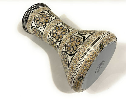 17" Gawharet El Fan Egyptian handmade Mother of pearl Darbuka Drum (Tabla Doumbek) Model: PCDW007