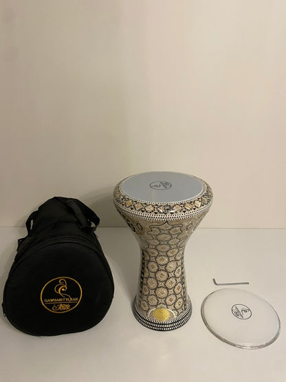 17" Gawharet El Fan Egyptian Handmade Mother of Pearl Darbuka Drum (Tabla Doumbek) Model: PCDW004