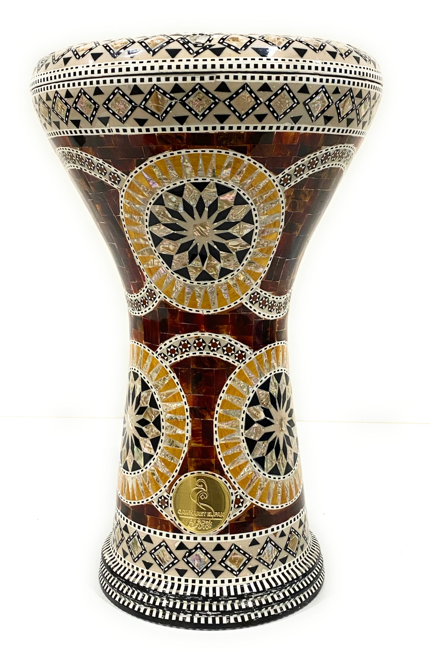 17" Gawharet El Fan  Egyptian handmade Mother of pearl Darbuka Drum (Tabla Doumbek) Model: PCDW010