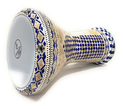 17" Gawharet El Fan Egyptian handmade Mother of pearl Darbuka Drum (Tabla Doumbek) Model: PCDW009