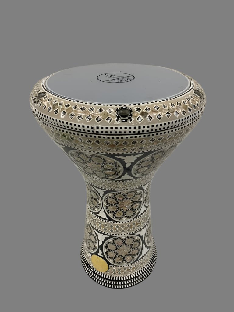 17" Gawharet El Fan Egyptian handmade Mother of pearl Darbuka Drum (Tabla Doumbek) Model: PCDW007