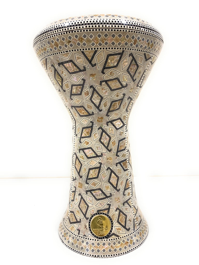 18.5" Sombaty Gawharet El Fan Mother of pearl Sombaty Darbuka Doumbek -PCDS003