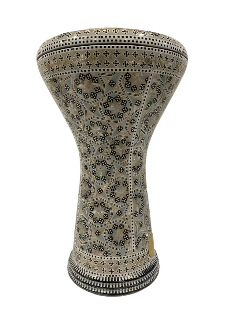 17" Gawharet El Fan Egyptian Handmade Mother of Pearl Darbuka Drum (Tabla Doumbek) Model: PCDW001