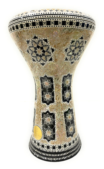 17" Gawharet El Fan  Egyptian handmade Mother of pearl Darbuka Drum (Tabla Doumbek) PCDW011